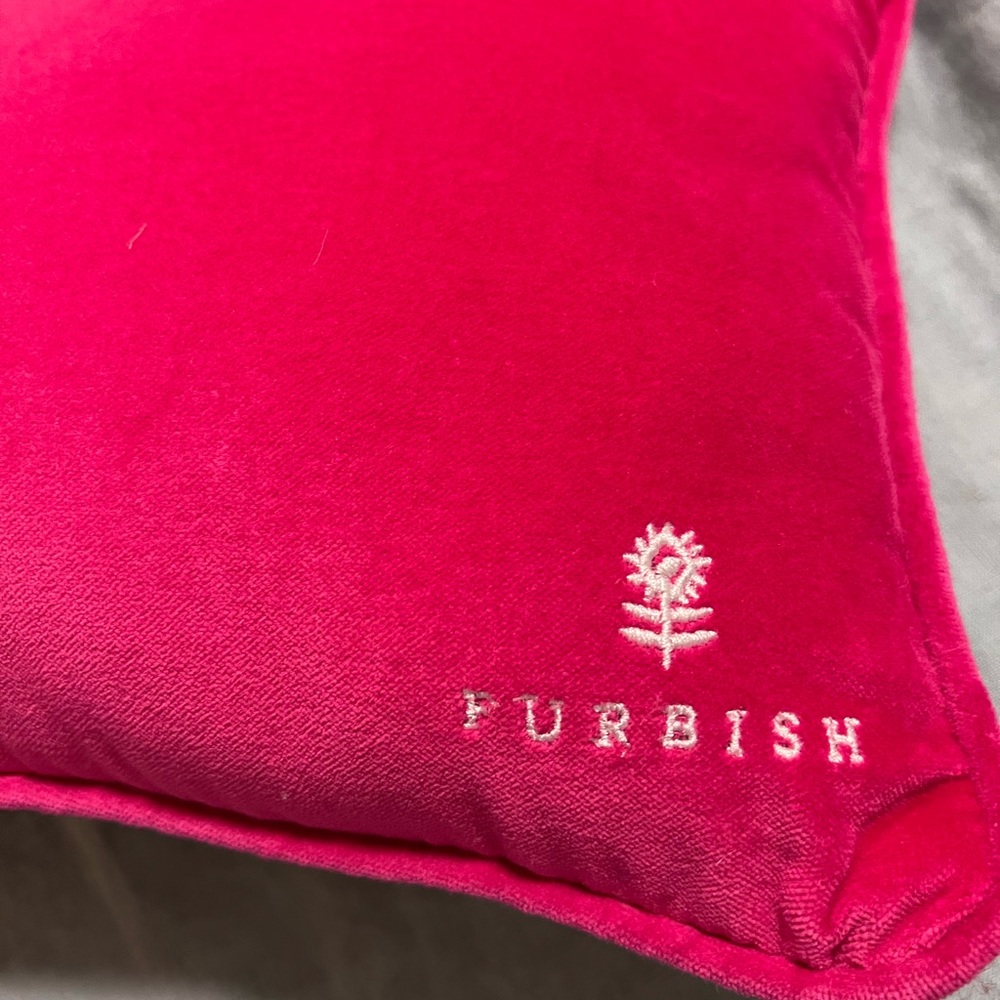 Whimsical Red and Cream Accent Pillow - Picture 3 of 5
